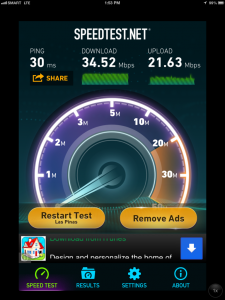 Speedtest was done inside Power Plant Mall