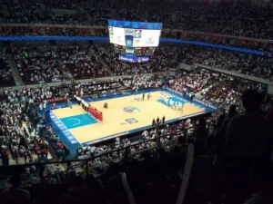 Indoor photo of the Mall of Asia Arena without HDR