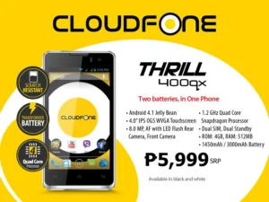 CloudFone Thrill 400qx Product Sheet