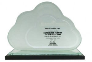 MSI-ECS Microsoft Distributor Partner of the Year - OEM Award