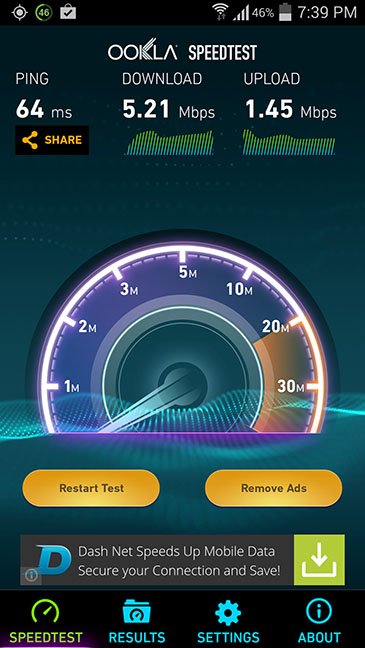 Ultra On The Go Speed Test