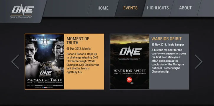ONE FC on LG Smart TV