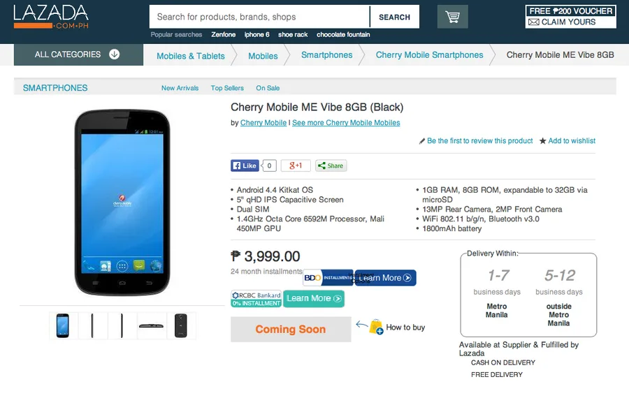 Cherry Mobile ME Vibe Cherry Mobile ME Vibe on Lazada