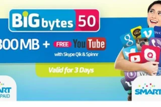 Get 300MB of Data for only Php50 with Smart Big Bytes!