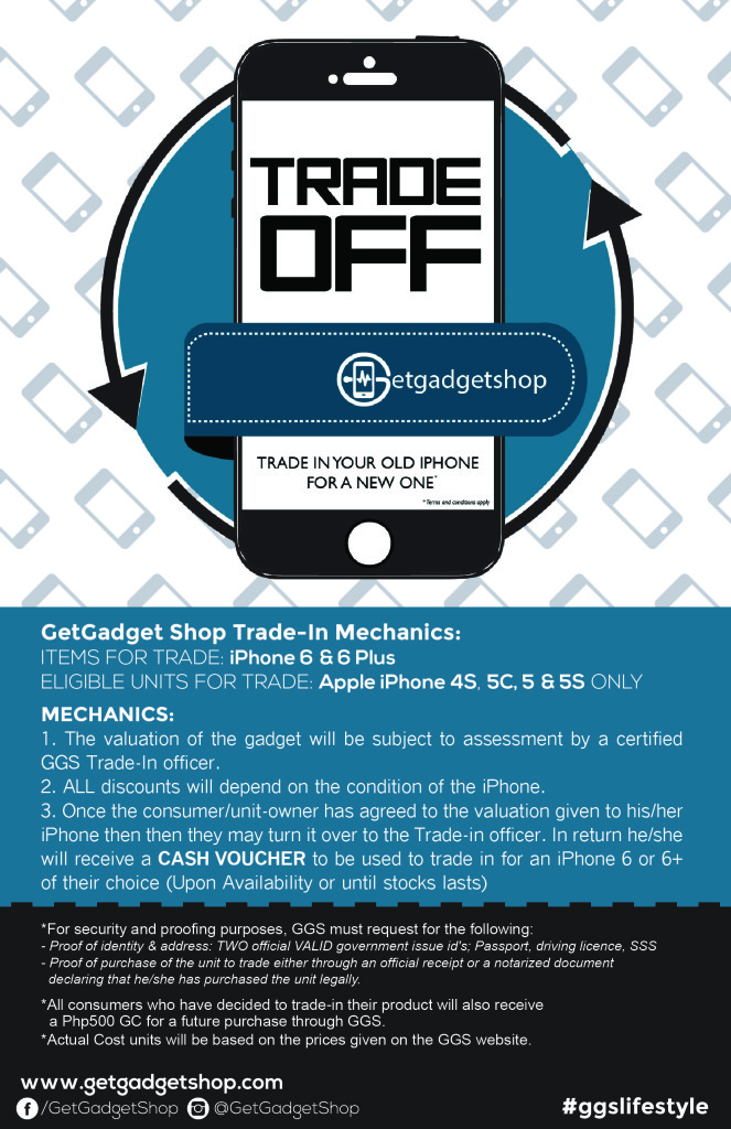 Trade Your old iPhone 4, 5, and 5c for an iPhone 6 at GetGadget Shops Trade Off Promo!