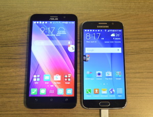 The Asus Zenfone 2 and the Samsung Galaxy S6