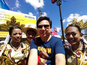 with Sinulog participants. Photo taken with my Asus Zenfone Max