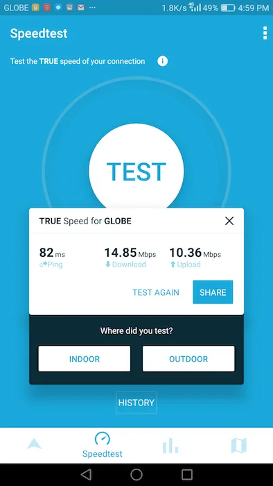 Smart LTE Speedtest
