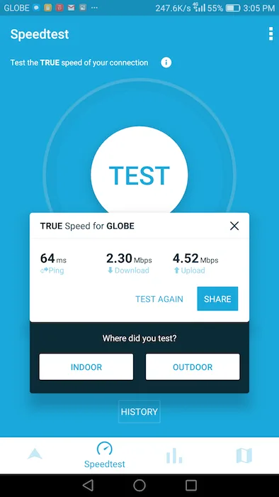 Smart LTE Speedtest