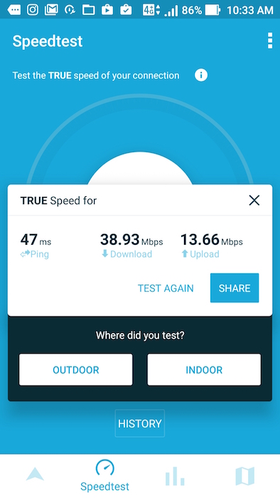 Smart LTE Speedtest
