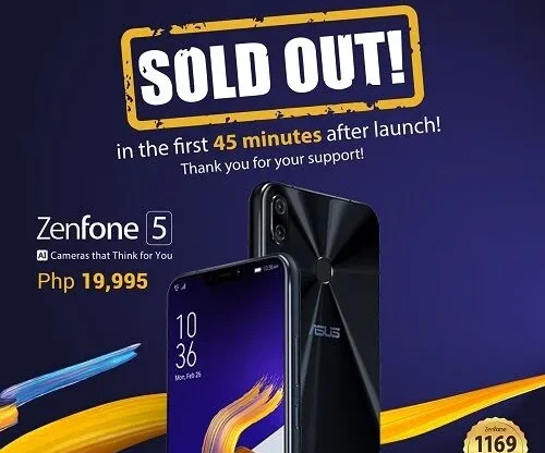 ZenFone 5 Sold Out