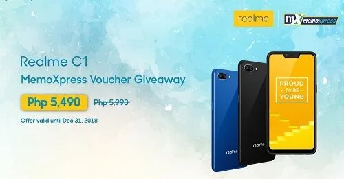 Realme C1 MemoXpress Voucher Giveaway