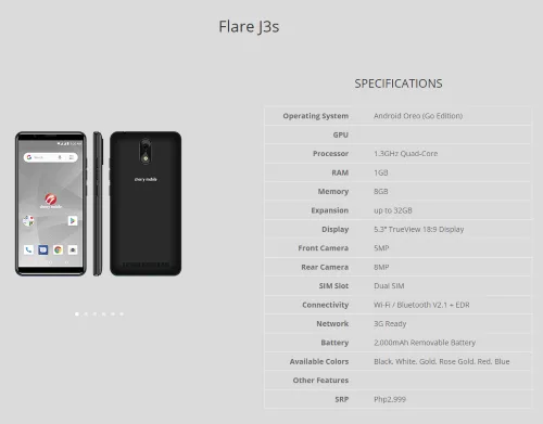 Cherry Mobile Flare J3s Cherry Mobile Flare J3s