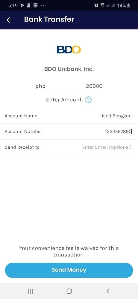 GCash Fund Transfer Tuition