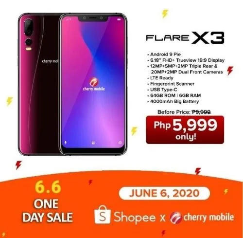 Cherry Mobile Flare X3 Shopee 6.6 Cherry Mobile Flare X3 Shopee 6.6