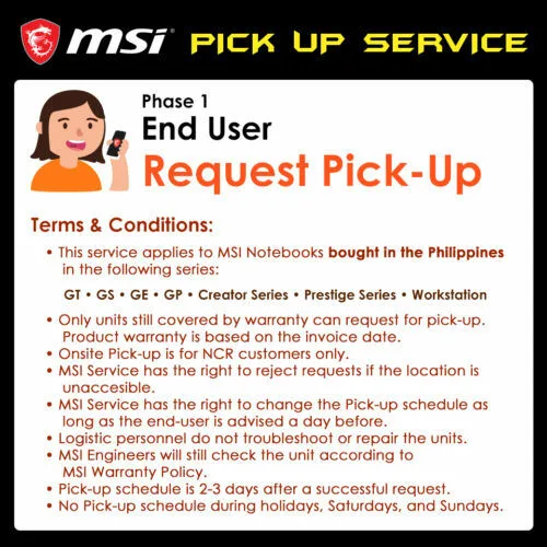 MSI Pickup Service