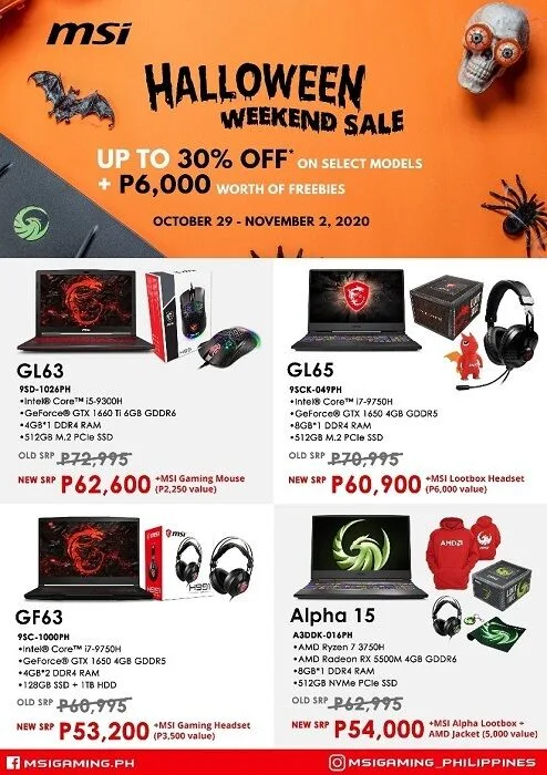 MSI Halloween Weekend Sale