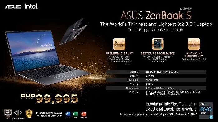 ASUS ZenBook S UX393EA ASUS ZenBook S UX393EA