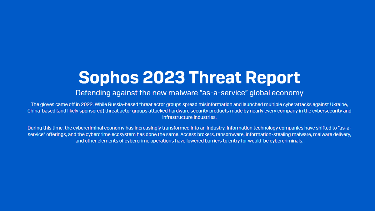 Sophos 2023 Cyber Threat 1