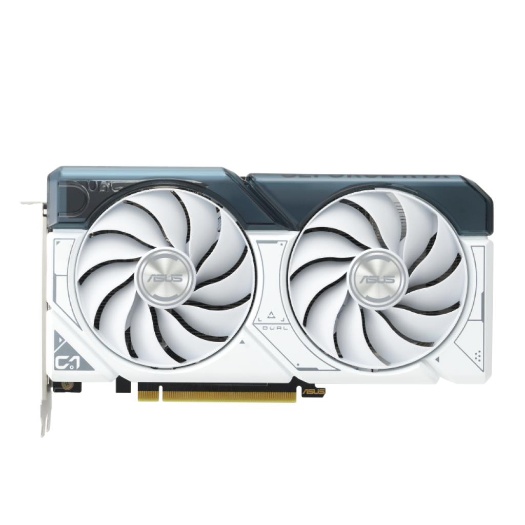 Asus Dual Geforce Rtx 4060 Ti White Graphics Card Front View