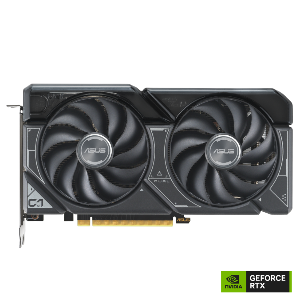 Asus Dual Geforce Rtx 4060 Graphics Card Front View Nvlogo