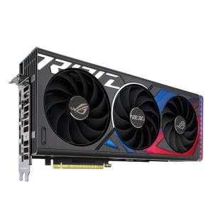 Rog Strix Geforce Rtx 4060 Ti Angled Top Down View Highlighting The Fans Argb Element And Io Ports 2