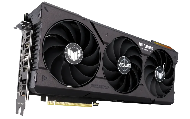 Tuf Gaming Geforce Rtx 4060 Ti Graphics Card Hero Shot From The Front Side 