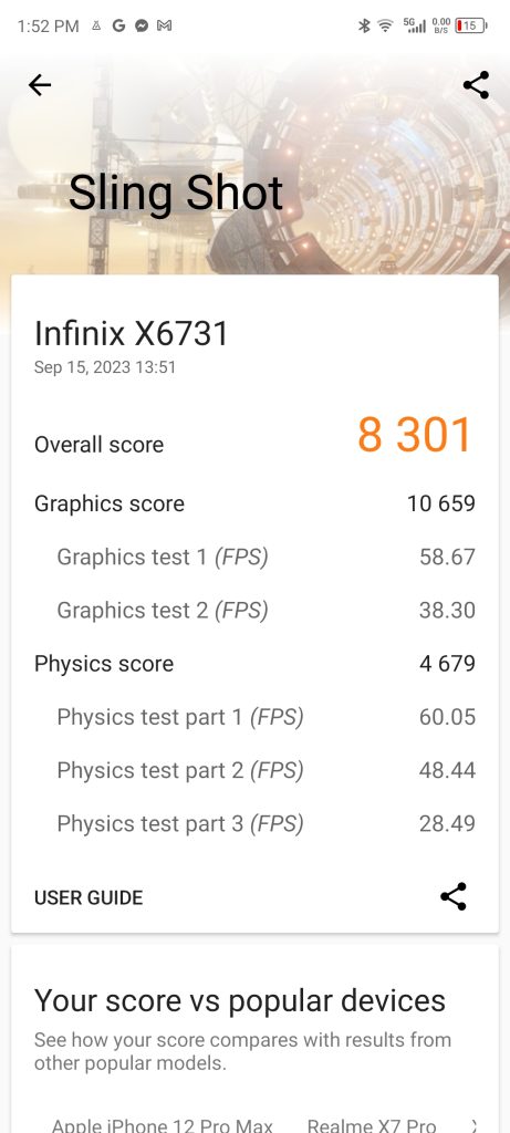 Infinix Zero 30 5g 3dmark Score 1