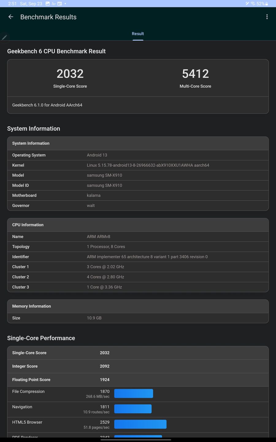 Screenshot 20230923 145141 Geekbench 6