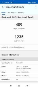Xiaomi Redmi 12 Geekbench 6 Benchmark Score