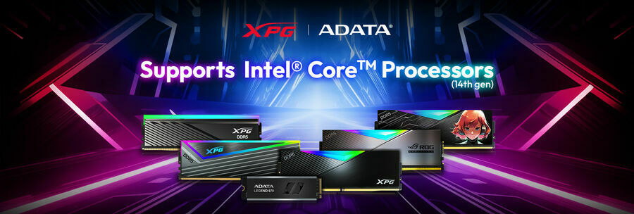 ADATA Memory And SSDs Fully Support Intel® Core™ 14th Gen Processors Banner