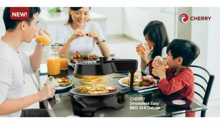Cherry Smokeless Easy Bbq Grill Deluxe Img