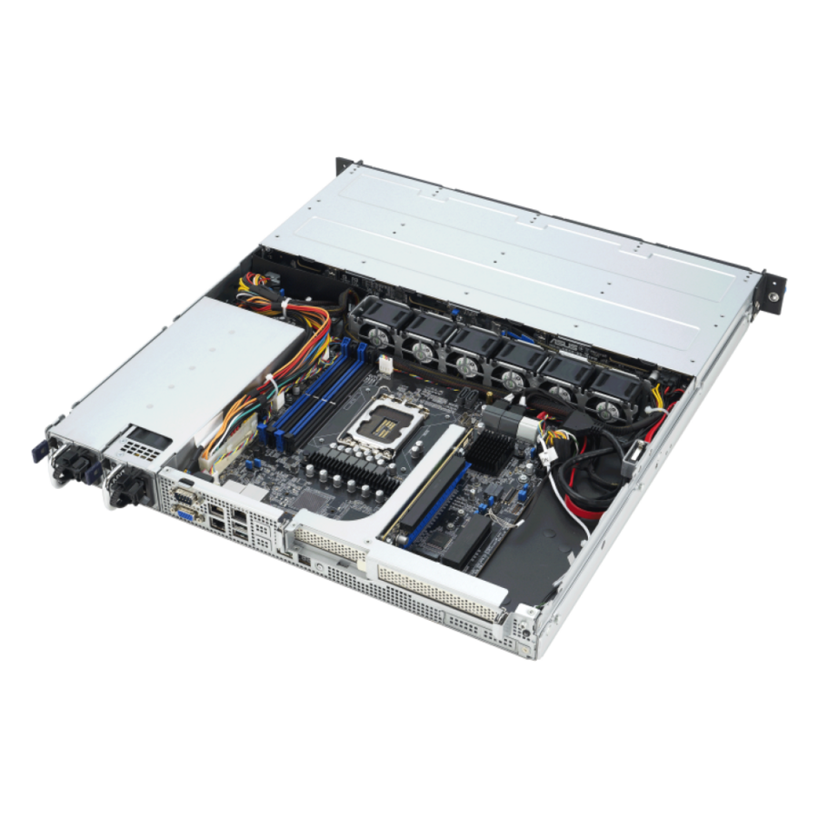 RS300 E12 RS4 Server 3D Back Top Open View E-2400