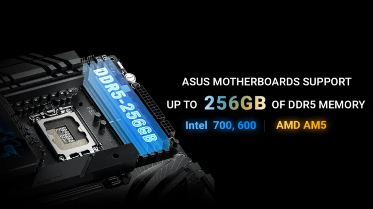 ASUS Motherboards 256gb DDDR5