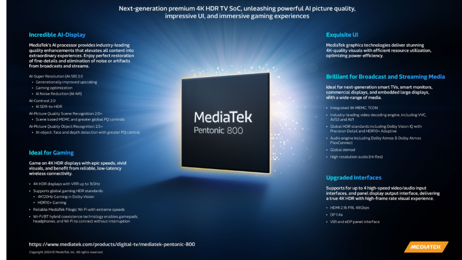 Mediatek Mediatek Pentonic 800 Infographic