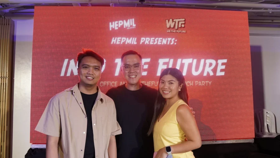 Left To Right Erwin Razon General Manager Of Hepmil Philippines Karl Mak Co Founder Chief Executive Officer Of Hepmil Media Group And Jel Directo Country Manager Of Hepmil Creators Network