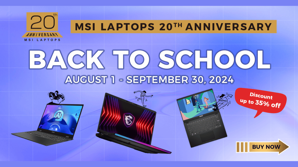 MSI Laptop,Back to school Msi Laptops 20th Anniversary Back To School Img