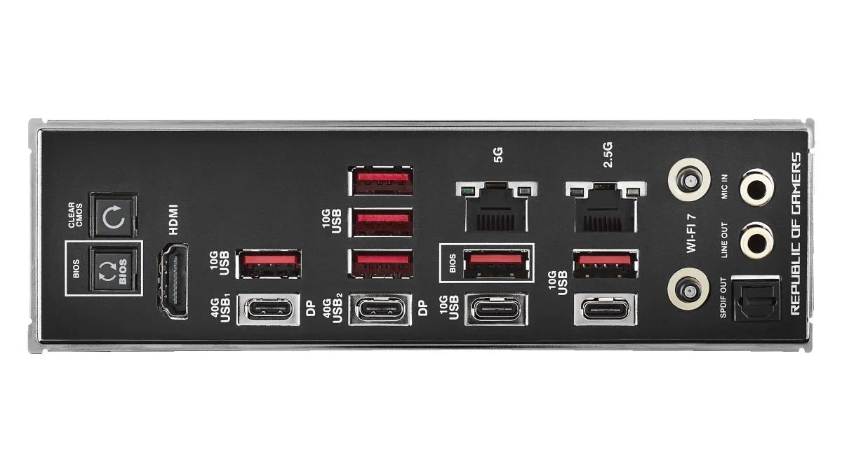 ROG Crosshair X870E Hero IO Port