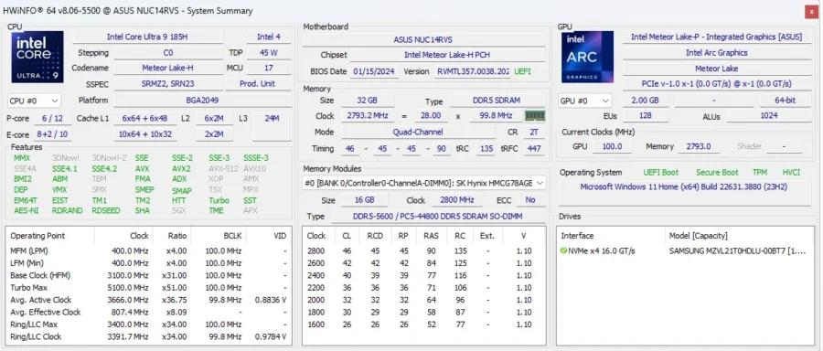 NUC 14 PRO PLUS Screenshot 2024 08 05 145013