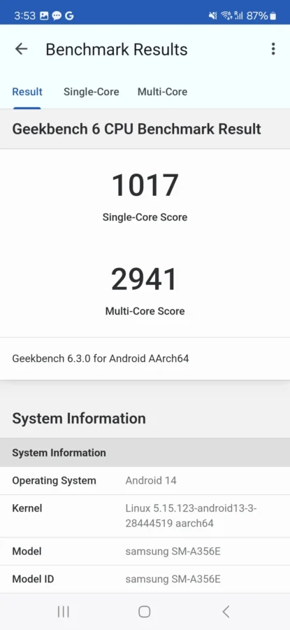 Screenshot 20240815 155324 Geekbench 6