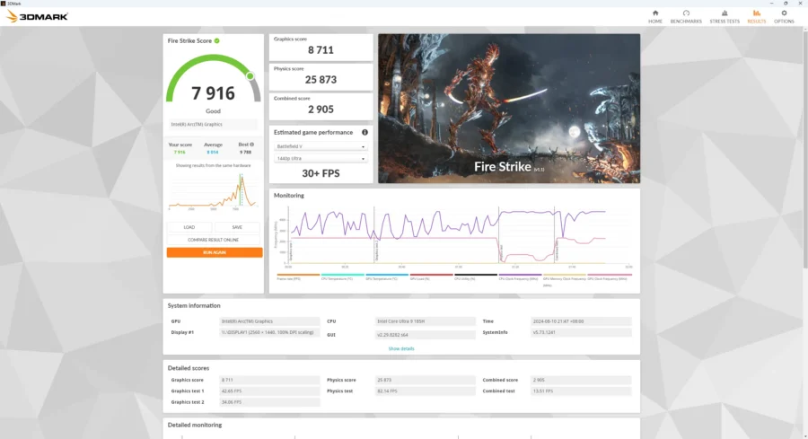 NUC 14 PRO PLUS Firestrike Power Limit Unleashed No Ecores