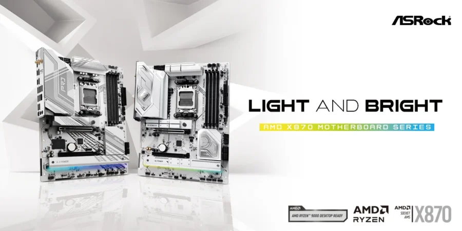 ASRock X870E/X870 Motherboards in White
