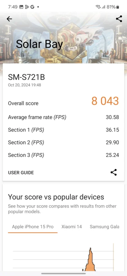 samsung galaxy s24 fe Screenshot 20241020 194911 3dmark