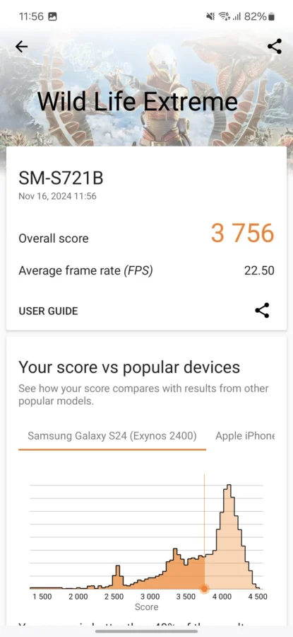 samsung galaxy s24 fe Screenshot 20241116 115629 3dmark