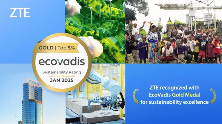 ZTE recognized with EcoVadis Gold Medal