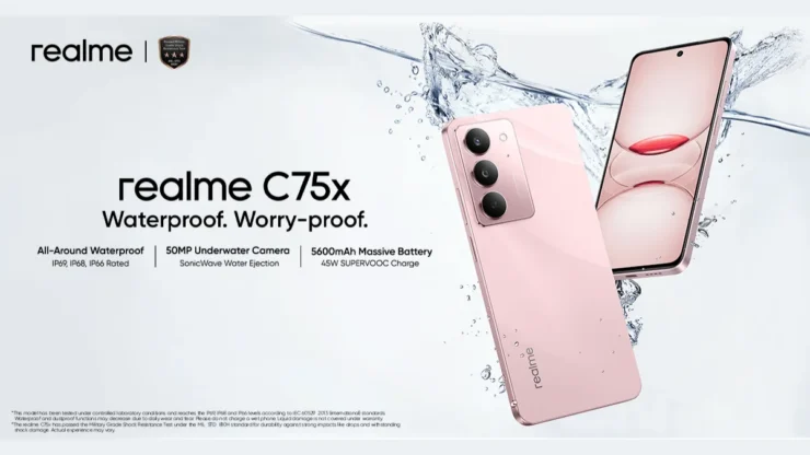 realme C75x waterproof launch img
