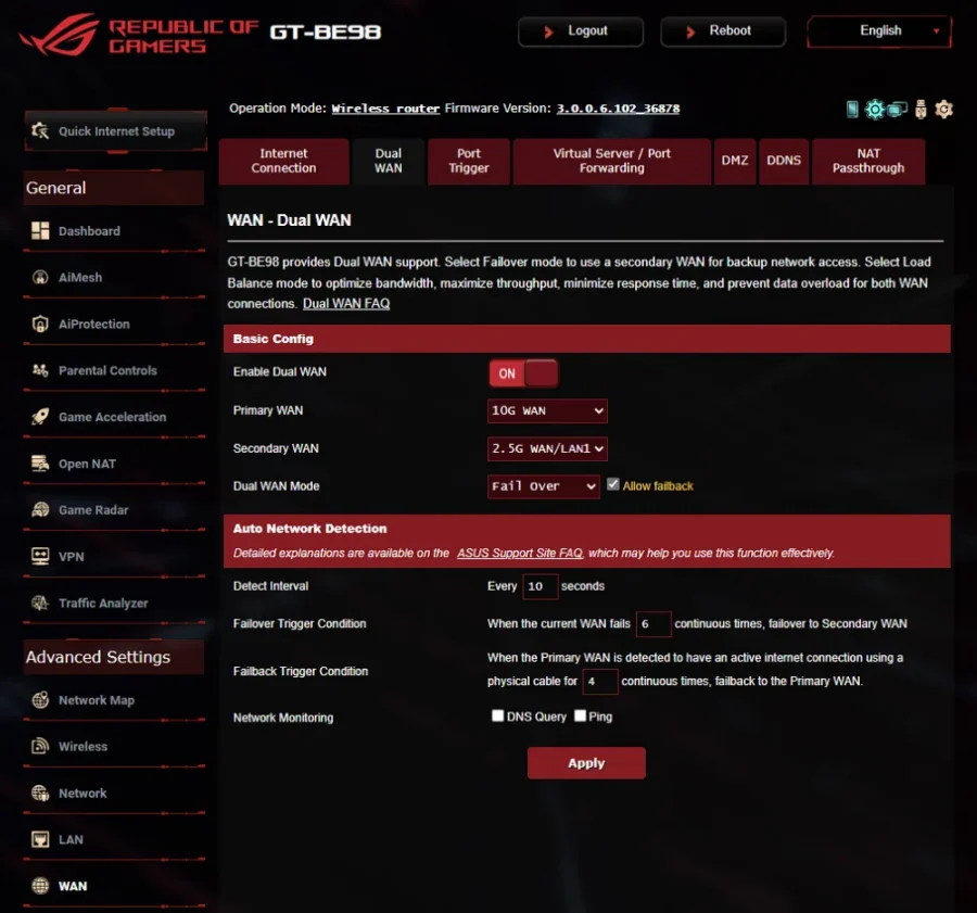 ROG Rapture GT-BE98