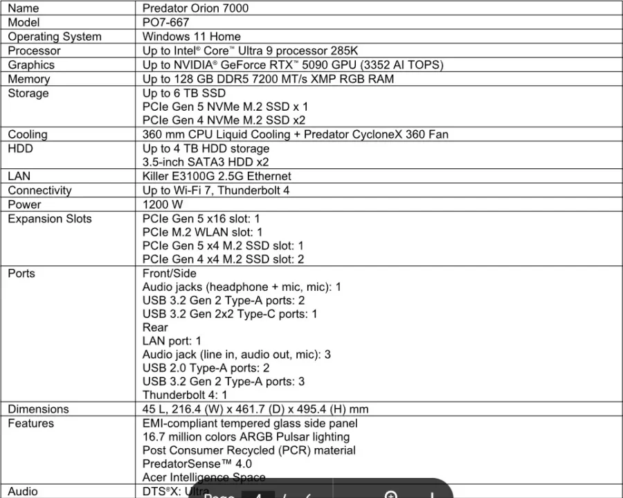 acer predator
